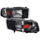 Fits 94-01 DODGE RAM Crystal Euro Headlight With Clear Lens