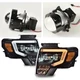 Fit For Ford F-150 F150 2009-2014 Black LED DRL Projector Headlights Lamps Pair