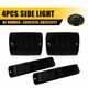 Smoked Signal+Fender Bumper Marker Side For Light*4 Jeep 1987-1995 Wrangler YJ