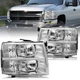Chrome Headlights For 2007-2014 Chevy Silverado 1500 2500HD 3500HD Assembly Sets Chrome Headlights For 2007-2014 Chevy Silverado 1500 2500HD 3500HD Assembly Sets