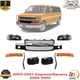 Grille Assembly + Signals & Head Lights Kit For 2003-21 Express/Savana 2500 3500