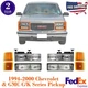 Headlights + Corner Parking Lights Kit for 1994-2000 Chevy GMC C/K Series Pickup