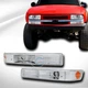 Chrome Amber Signal Parking Bumper Lights ks For 98-04 Chevy S10 Blazer/Sonoma