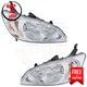 Headlight HO2503121 HO2502121 Set of 2 Halogen for 2004-2005 Honda Civic