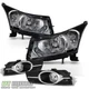 2011-2014 Chevy Cruze Headlights Headlamps+Bumper Fog Lights Lamps w/Switch+Bulb
