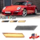 Sequential Clear LED Side Marker Lights For Porsche 911 997 987 Cayman Boxster