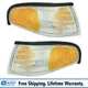 Side Marker Parking Turn Signal Corner Lights Pair Set for 94-98 Ford Mustang