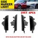 8X Smoked Side Marker Light Housings For 2016-22 Mazda Miata MX-5 NA1J-51-5F0B C