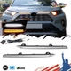Front LED Daytime Running Lights DRL Turn Signal Lamps For 2019-2023 Toyota RAV4