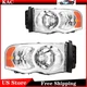 Pair Headlight Assembly For 02-05 Dodge Ram 1500 2500 3500 Halogen Housing Amber