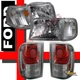 93-97 Ford Ranger Chrome Headlights Corner Signal + Tail Lights Smoke