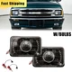 PAIR 4X6 Inch LED Halo Rectangular Headlights For 1994-1997 Chevy S10 Blazer
