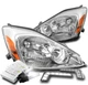 FOR 04-05 TOYOTA SIENNA CE LE XLE CHROME HEADLIGHTS LAMP W/BUMPER LED DRL+6K HID