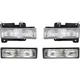 Headlight Assembly Kit Compatible with 1990-1993 Chevrolet C1500, w/bulb(s)
