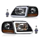 LED DRL Headlights + Corner Lights Fit For 97-03 Ford F150 / 99-02 Expedition