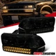 Fit 1998-2004 Chevy S10 Pickup Blazer Smoke Headlights+LED Bumper Signal Lamps