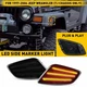 Front Fender LED Side Marker Signal Lights For 1997 1998-2006 Jeep Wrangler TJ