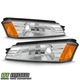 2002-2006 Chevy Avalanche w/ Body Cladding Chrome Bumper Lights Signal Lamps Set