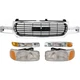 Grille Kit GMC Yukon With Headlight and Parking Light 2000-2006