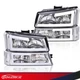 Fit For 03-06 Chevy Silverado/Avalanche LED DRL Headlights Projector Replacement