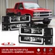 Black Clear DRL Head Lights + Corner Bumper For 1994-1998 Chevy C10 C/K C1500