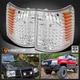 Fits 1993-1998 Jeep Grand Cherokee Clear Corner Lights Turn Signal Lamps LH+RH