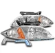 FOR 00 01 02 CHEVY CAVALIER CHROME HEADLIGHT HEADLAMP LAMP W/BUMPER BLUE LED DRL FOR 00 01 02 CHEVY CAVALIER CHROME HEADLIGHT HEADLAMP LAMP W/BUMPER BLUE LED DRL