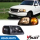 Headlights + Amber Corner Lamps For 1997-2003 Ford F150 F250 Front Lamps Pair