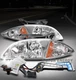 FOR 00-02 CHEVY CAVALIER CHROME REPLACEMENT HEADLIGHT LAMP W/BLUE LED DRL+6K HID FOR 00-02 CHEVY CAVALIER CHROME REPLACEMENT HEADLIGHT LAMP W/BLUE LED DRL+6K HID