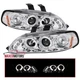 Projector Headlights Fits 1992-1995 Honda Civic 2/3/4Dr LED Clear Halo Lamps L+R