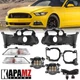 Full Set Fog Light Turn Signal Lamps+Cover+Wiring Kit For Ford Mustang 2015-2017