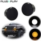 For Jeep Wrangler JK 2007-2017 Smoke LED DRL Signal Light Amber/White Grill Lamp