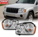 - for Jeep Grand Cherokee Replacement Headlights Driver/Passenger Chrome Head La