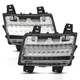 ANZO 511082 for 18-24  Jeep Wrangler JL LED Chrome Clear W/ Sequential Signal