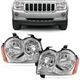 Pair Headlights For 2005-2007 Jeep Grand Cherokee Head Lamps LT+RH Assembly