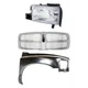 Grille Kit Fits 2002 Dodge Ram 1500 Horizontal Bar with RH Fender and Headlight