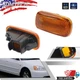 For 03-07 Honda Accord Black/Amber Lens Turn signal Side Marker Lights Housings