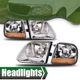 Fit For 1997-2003 Ford F-150 99-02 Expedition Headlights w/Corner Lights Pair