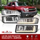 Chrome 4PC LED DRL Projector Head Lights + Bumpers For 2002-2006 Chevy Avalanche
