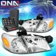 FOR 1997-2005 CHEVY VENTURE EURO CHROME AMBER SIDE HEADLIGHTS HEAD LAMPS+TOOLS