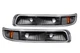 ANZO Euro Parking Lights Black w/ Amber Reflector for Chevrolet Silverado 1500