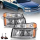 Headlights Assembly For 2004-2012 Chevy Colorado Canyon Bumper Chrome Headlamp Headlights Assembly For 2004-2012 Chevy Colorado Canyon Bumper Chrome Headlamp