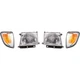 TACOMA 97-00 HEAD LAMP RH AND LH Assembly Halogen 4-pc Kit with Corner Lights