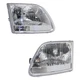 For Ford F-150 2001-2003 Headlights Pair Halogen Clear Lens FO2503211, FO2502211