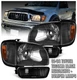 Pair Headlights For 2001-04 Toyota Tacoma Corner Signal Lights Bumper Lamp Black