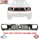GRILLE ASSEMBLY CHROME SHELL WITH BLACK INSERT FOR 1995-1997 TOYOTA TACOMA 4WD