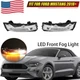 For Ford Mustang 2018 2019-2022 Clear Bumper LED Fog Light Lamp DRL Left+ Right
