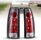 1Pair LED Clear Lens Tail Lights For 1988-98 Chevy C/K 1500 2500 3500 Rear Lamps