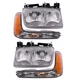 Headlight Set w/Signal Lights 4Pc Kit Fits&nbsp;99-20 Cadillac Escalade/GMC Yukon