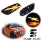 Union Jack Pattern LED Front Side Marker Light For 14-20 Mini Cooper F55 F56 F57